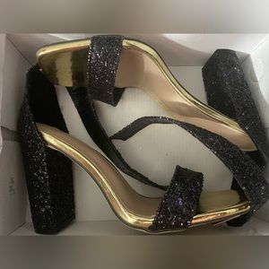 Never worn sparkly black heels